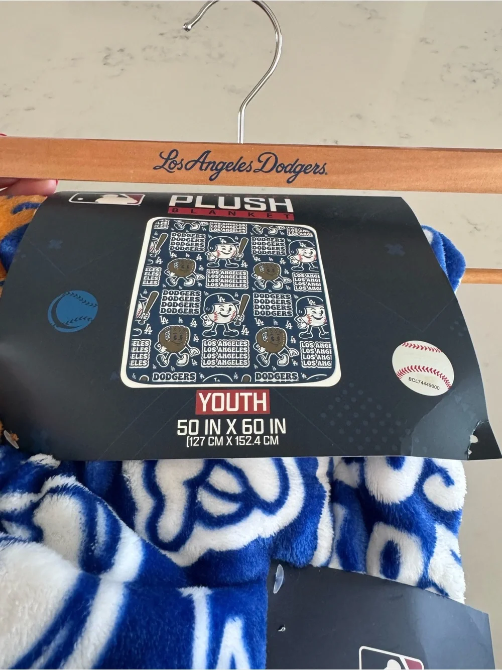 MLB Los Angeles Dodgers Plush Throw Blanket 50x60